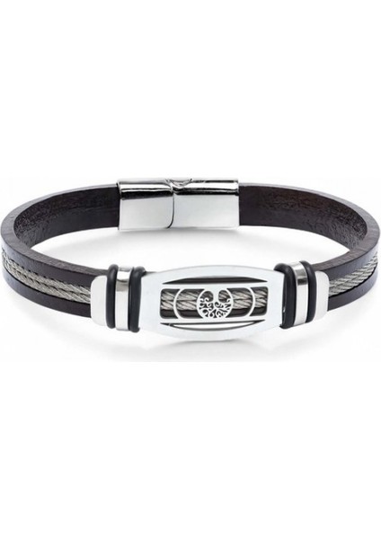 Hayat Ağacı Desenli Çelik Halatlı Erkek Bileklik 9594B17D3 indirimleri