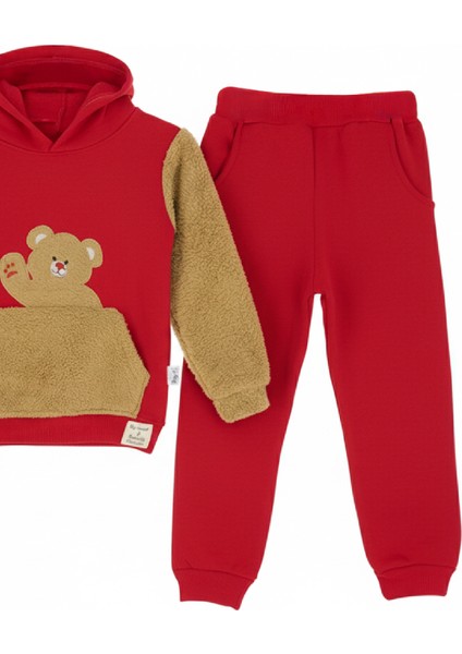 Erkek Çocuk Welsoft Kumaş 2'li Takım (Kapüşonlu Sweat+Polar Alt) 12377 modelleri