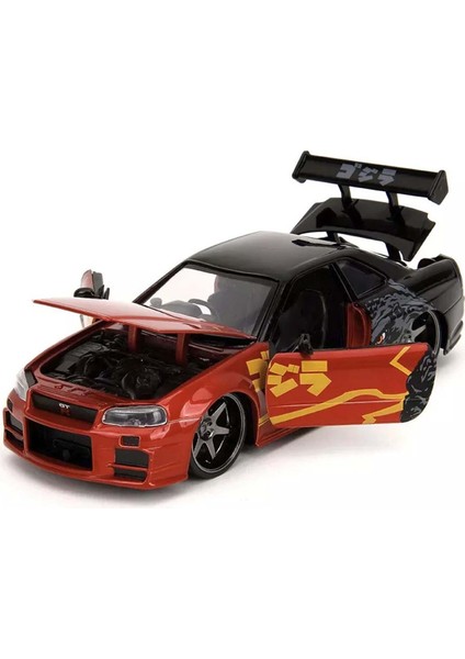 1:24 Jada 2022 Nissan Skyline Gt-R (R34) - Godzilla modelleri