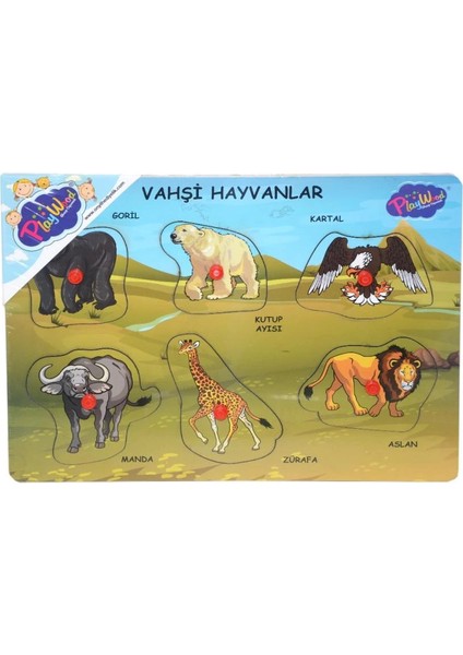 Bfs Nessiworld ONY-328 329 Onyıl, Ahşap Tutmalı Vahşi Hayvanlar