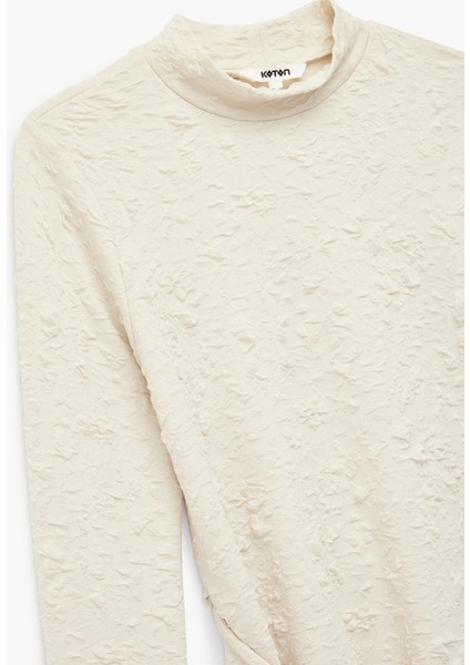 Uzun Kollu Kemer Detaylı Dik Yaka Dokulu Body modelleri