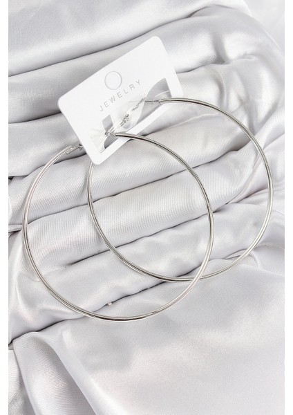 Bfs Pirinç Halka Model Gümüş Renk Kadın Küpe