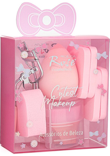 Lüks 8'li Fırça, Sünger, Kirpik Kıvırıcı Seti