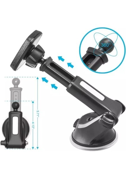 CH110 Mıknatıslı Oynar Başlıklı Vantuzlu Araç Tutucu Beyaz Cam fırsatları