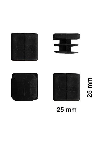 Kare Profil Iç Tapa 25X25 mm 4 Adet