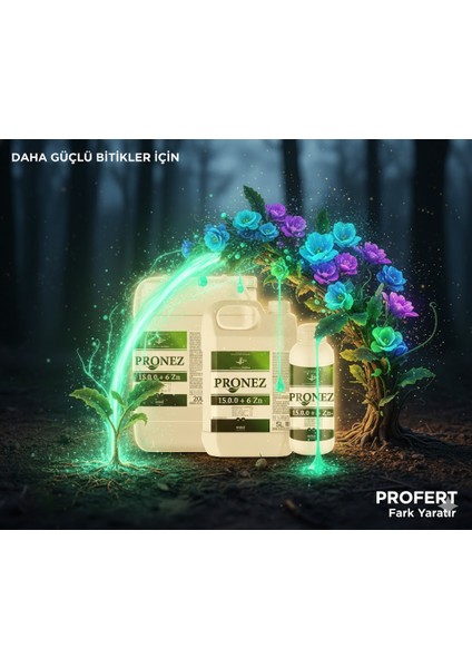 Pro-Nez N:15 Zn:6 Sıvı Çinko Azotlu Gübre – Bitki Geliştirici, Yaprak Gübresi – 1 Lt modelleri