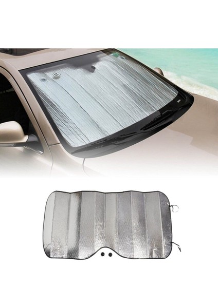 Araba Ön Atamarket-Güneşliği Vantuzlu Alüminyum Katlanabilir Güneşten Koruyucu Güneşlik 130X60 cm fiyatları