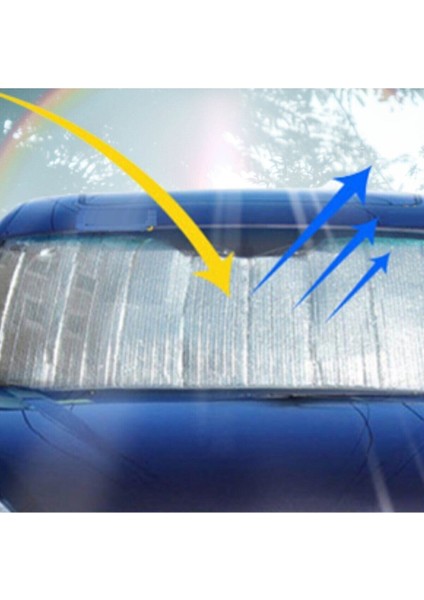 Araba Ön Atamarket-Güneşliği Vantuzlu Alüminyum Katlanabilir Güneşten Koruyucu Güneşlik 130X60 cm indirimleri