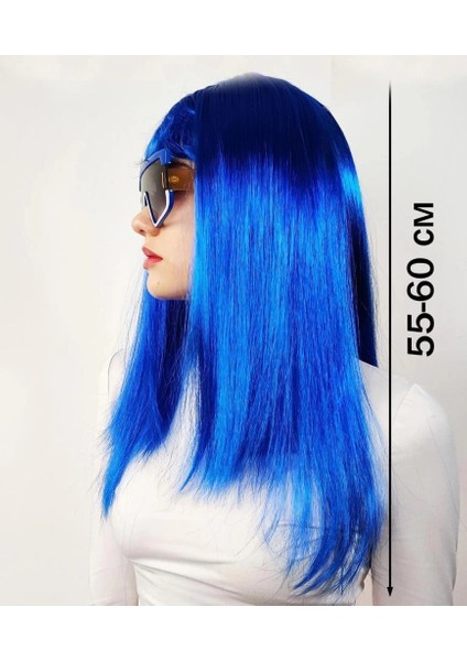 Bfs Mavi Renk Uzun Parti Peruğu