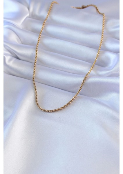 Bfs 316L Çelik Gold Renk Burgu Model 45 cm Kadın Kolye fiyatları