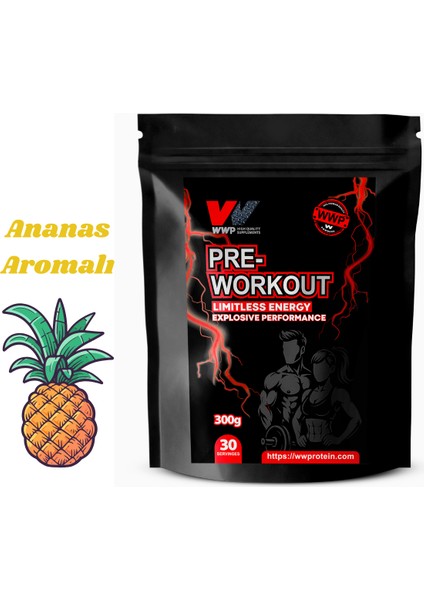 Pre-Workout Limitless Energy, Sınırsız Enerji & Performans - 300G – Ananas Aromalı