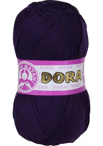 1 Adet Dora El Örgü Ipi Yünü 100 gr 060 Koyu Mor