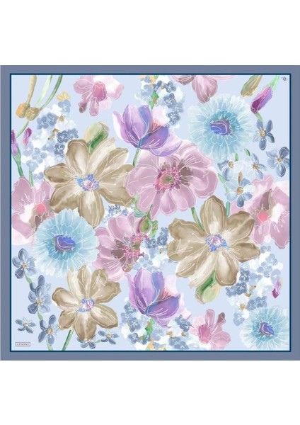 Armine Ipek Eşarp 2025 Yaz - 9318-31 Mavi Yeşil Sura