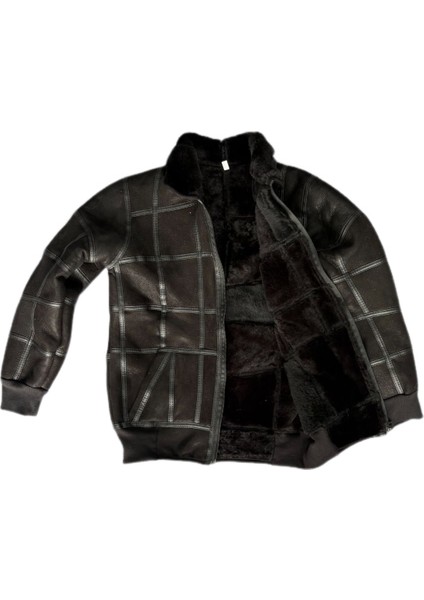 Özel Üretim Patchwork Kürk-Süet Gerçek Deri Çocuk Mont 5-6 Yaş modelleri