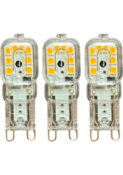 (3 adet) OSAKA 3W Sarı Işık (3000K) Dim Edilebilir G9 Duylu LED Kapsül Ampul