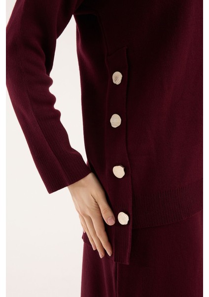 Triko Uzun Etek Bluz Takım Bordo Bordo indirimleri