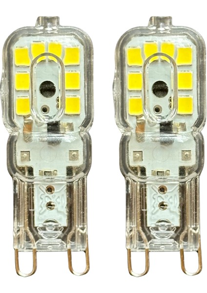 (2 adet) OSAKA 3W Beyaz Işık (6500K) Dim Edilebilir G9 Duylu LED Kapsül Ampul