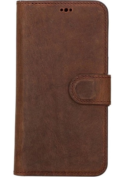 Apple iPhone 15 Uyumlu Deri Cüzdanlı Kılıf Mwwn G2 Kahve fırsatları