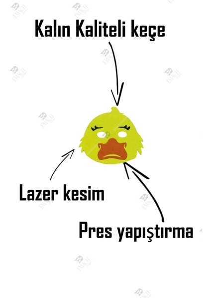 Ördek Maske Kaliteli Keçe Hayvan Figürlü Maske fırsatları