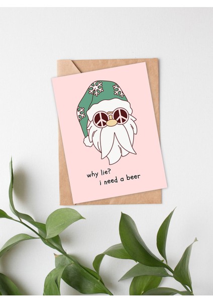 6'lı Yılbaşı Zarflı Hediye Kartı Özel Tasarım Paketleme Kartı Santa Claus