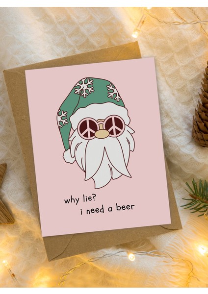 6'lı Yılbaşı Zarflı Hediye Kartı Özel Tasarım Paketleme Kartı Santa Claus fırsatları