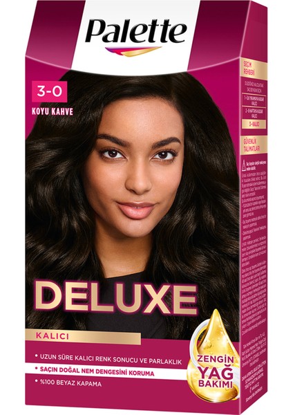 Deluxe Saç Boyası Koyu Kahve 3-0 115 ml 2 Adet