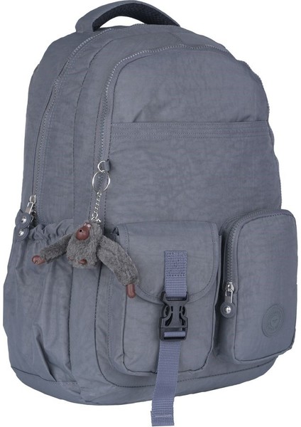 Relaxion Suya Dayanıklı Klinkır Kumaş 9 Bölmeli Geniş Hacimli Okul Günlük Spor Seyahat Sırt Çantası