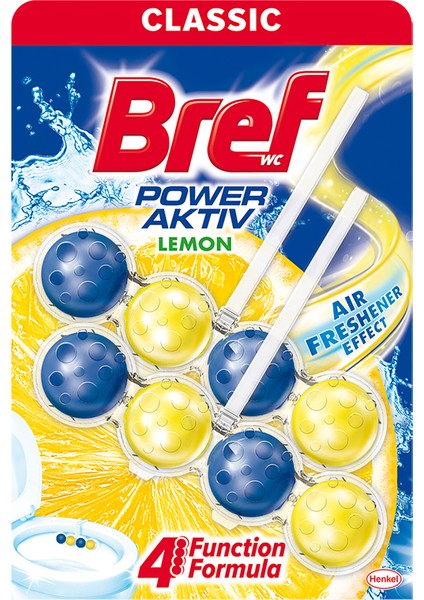 4 Adet Bref Power Aktiv Wc Temizleyici Blok 2'li Limon fiyatları