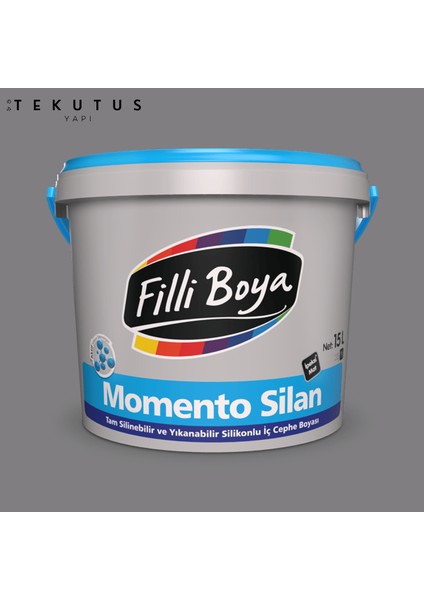 Momento Silan Silikonlu Iç Cephe Boyası 15 L 4475/Cİ-7604 Royal Gri