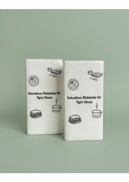 Kahvaltının Mutlulukla Ilgisi Olmalı Baskılı Peçete – 25X33 cm | 30’lu Paket fiyatları