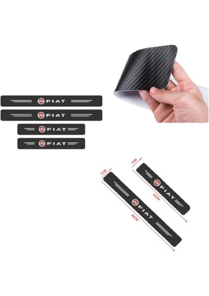 ( 4xadet ) 1 Set Karbon Fiber Deri Çıkartma Kapı Eşiği Şeridi Fıat fiyatları