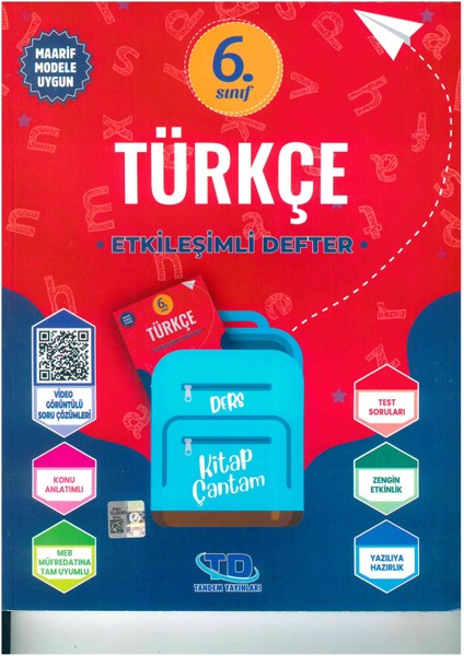 6. Sınıf Türkçe Etkilerşimli Defter (Maarif Modeline Uygun)