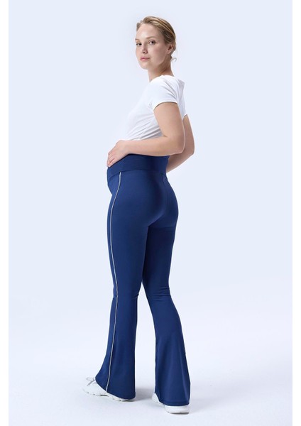 Imaj 437 Lacivert Renk Toparlayıcı ve Extra Esnek Etkili Yüksek Bel Ispanyol Paça Hamile Tayt fırsatları