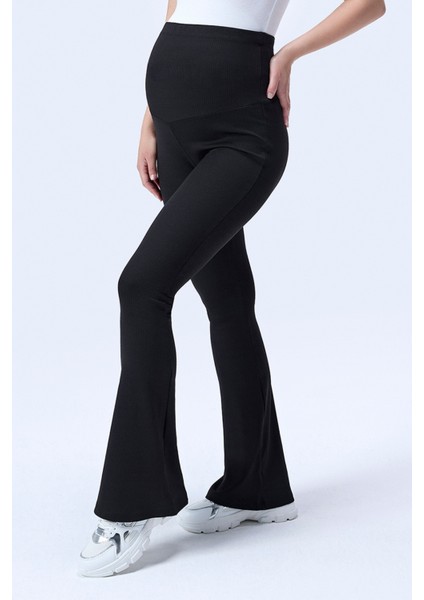 Imaj 367 Siyah Renk Toparlayıcı ve Extra Esnek Etkili Yüksek Bel Ispanyol Paça Hamile Tayt fiyatları