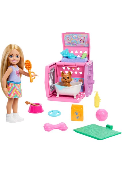4 Adet Barbie Chelsea Köpekçiğin Taşıma Çantası Oyun Seti JDF89 fiyatları