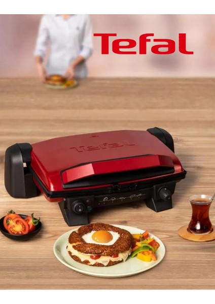 Toast Expert 4 Dilim Kapasiteli 1800 Watt Izgara ve Tost Makinesi - Kırmızı+Mutfak Tartısı Hediyeli