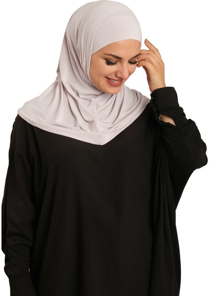 Taş Pratik Hazır Geçmeli Boru Boneli Ikili Tesettür Eşarp Sandy Düz 2501_46 modelleri