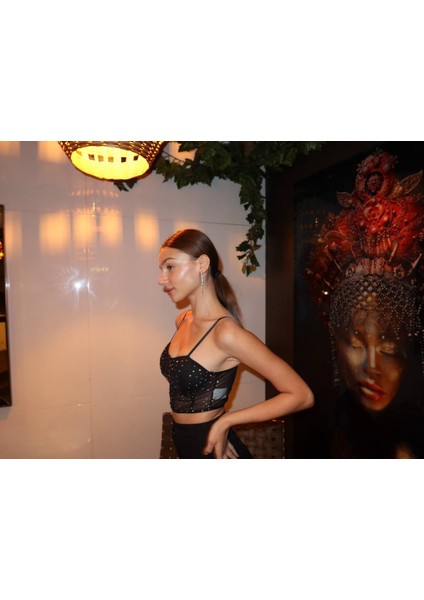 Kadın Taşlı Tül Büstiyer fiyatları