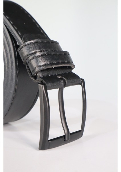 Erkek 4 cm Spor Siyah Kemer