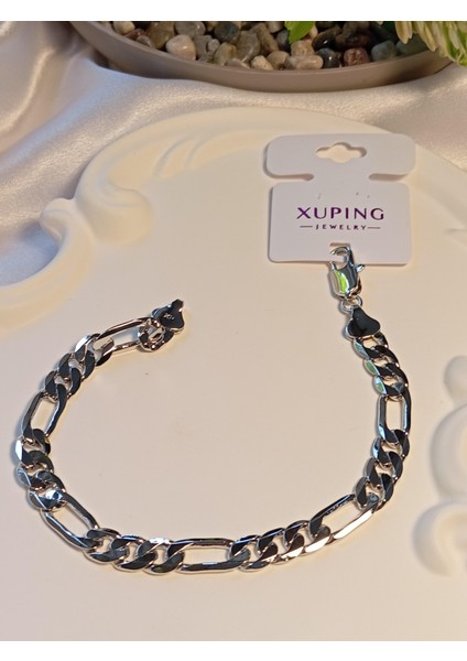 Zincir Detaylı Xuping Jewelry Gümüş Renk Erkek Bileklik fiyatları