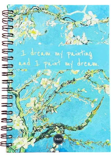 Van Gogh Badem Çiçeği Tasarımlı Spiralli Defter 1281 fiyatları