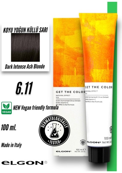 Get The Color 6.11 Profesyonel Saç Boyası (100 Ml.) (Oksidansız)