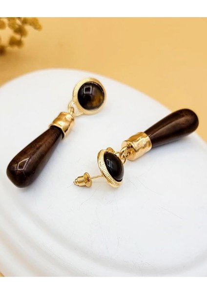 Kahverengi Damla Model Küpe fırsatları