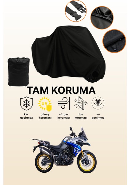 Siyah Voge 525 Dsx Uyumlu Motor Branda, Koruyucu Örtü, Motosiklet Brandası