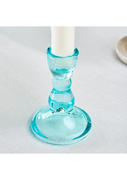 Karaca Boris Cam Şamdan Turkuaz 6,5 x 6,5 x 9 cm fiyatları