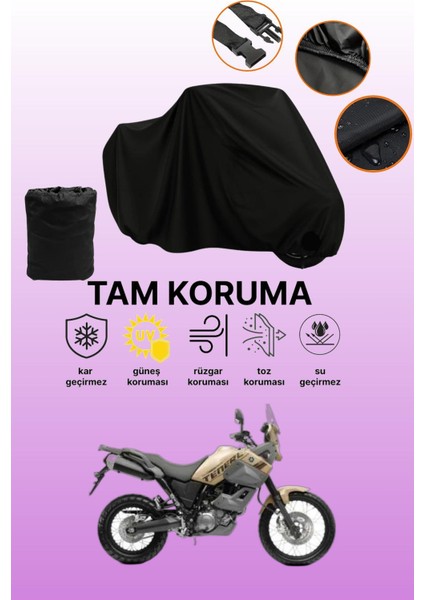Siyah Yamaha Xtz 660Z Tenere Uyumlu Motor Branda, Koruyucu Örtü, Motosiklet Brandası