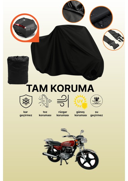 Siyah Arka Çanta Uyumlu Mondial 135 Uag Uyumlu Motosiklet Brandası, Koruyucu Örtü