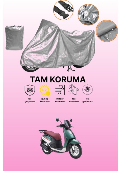 Gri Arora Gemma 125 Uyumlu Motosiklet Brandası, Koruyucu Örtü, Motor Branda