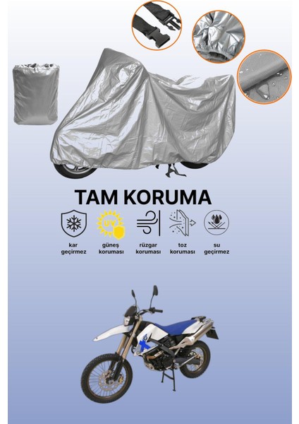 Gri Bmw G 650 x Challenge Uyumlu Motosiklet Brandası, Koruyucu Örtü, Motor Branda