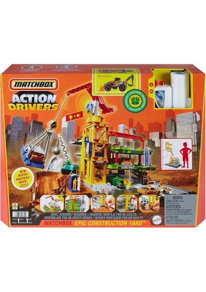 HPD63 Matchbox Aksiyon Sürücüleri Muhteşem Inşaat Alanı Oyun Seti